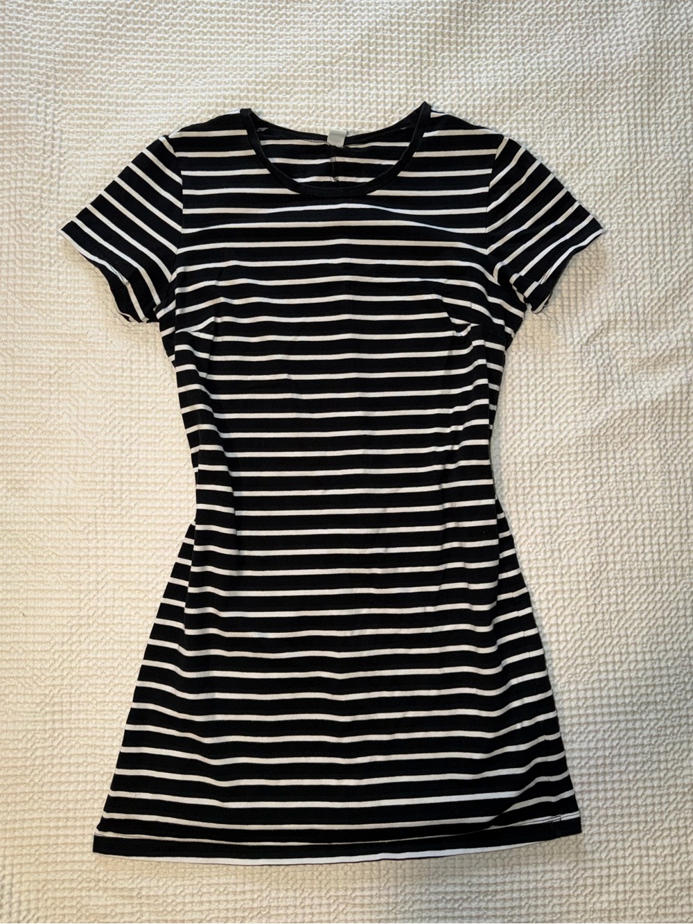 Old Navy Black and White Striped Maternity Dress